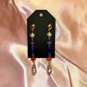 NWOT Evie and Emma - Linear Pearl Drop Earrings